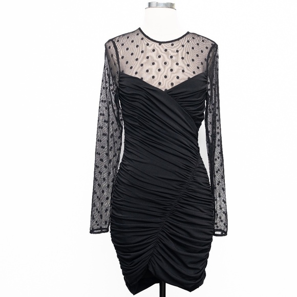 Halston. Hilary Dress in Jersey Mesh. - Picture 2 of 15